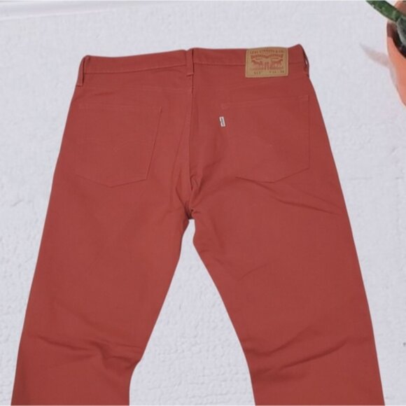 LEVI STRAUSS #513 Limited Edit. Super Rare Salmon Red Denim Jeans - Picture 5 of 15
